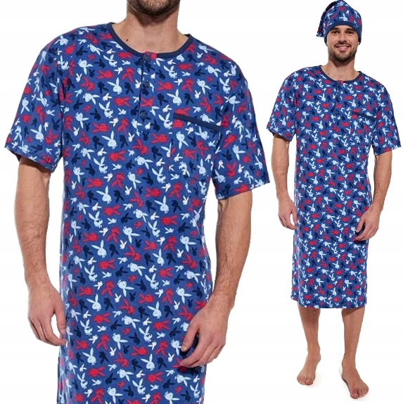 Pánská noční s krátkým rukávem Cornette županová Čepička M