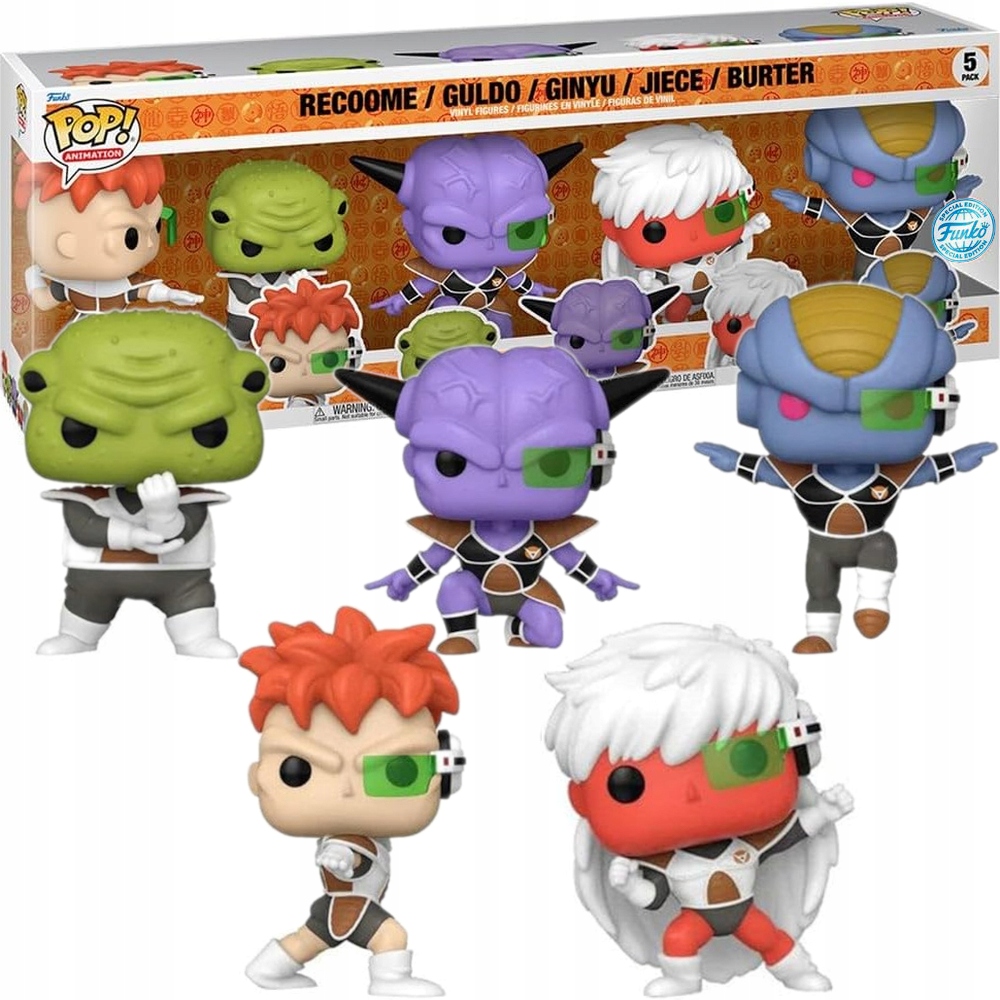 Funko Pop! Dragon Ball Z 5-PAK Figurky Recoome, Guldo, Ginyu, Jiece, Burter