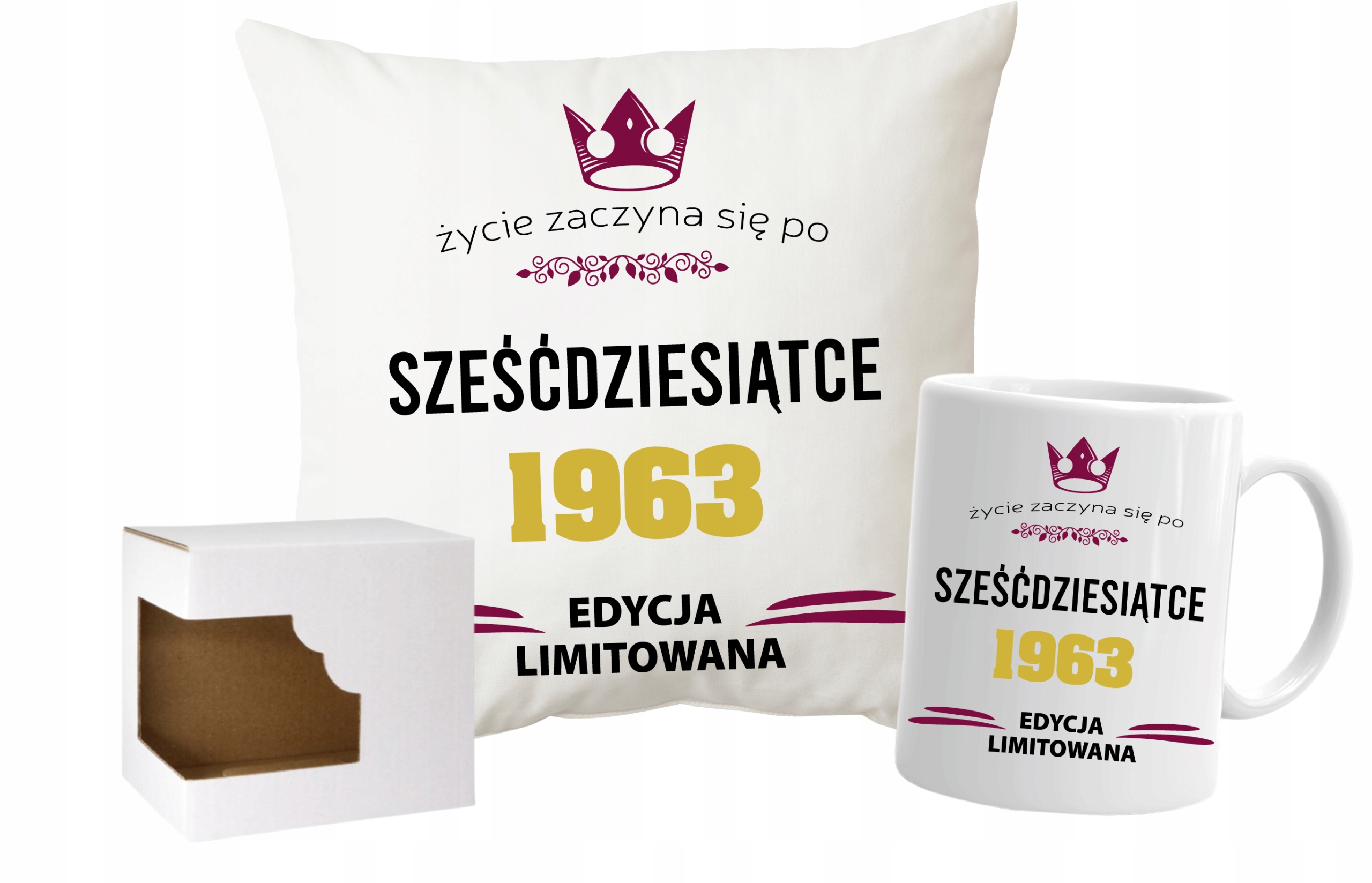 

Poduszka kubek na 60-te Urodziny 60 Lat