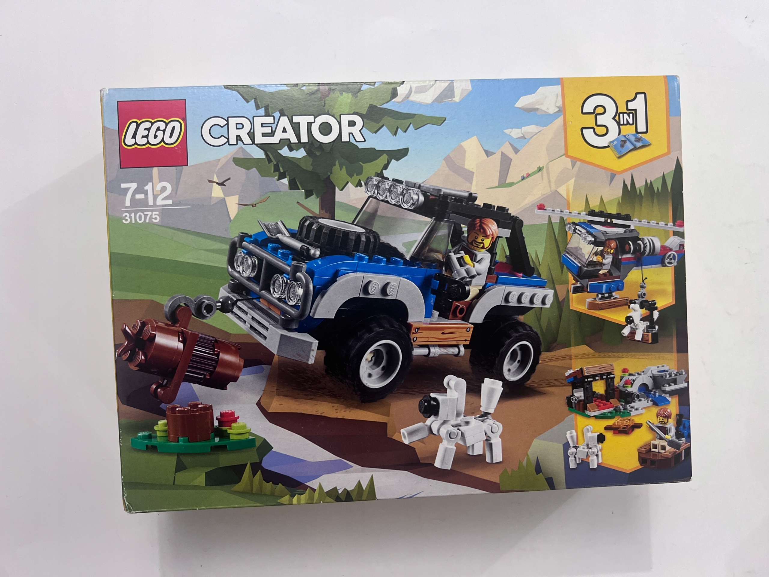 Lego 31075 Creator 3 w 1 Jeep terenówka helikopter obozowisko