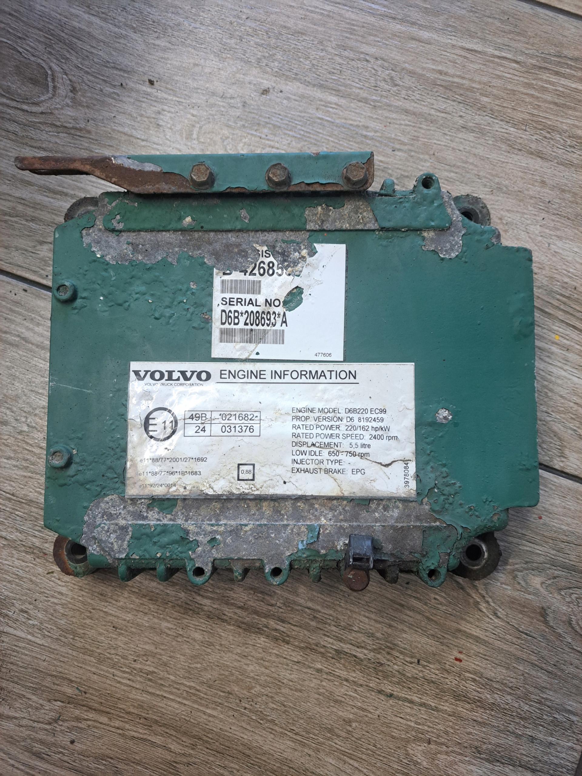 KASETA KOMPUTER SILNIKA VOLVO FL 6 00-06 D6B 220