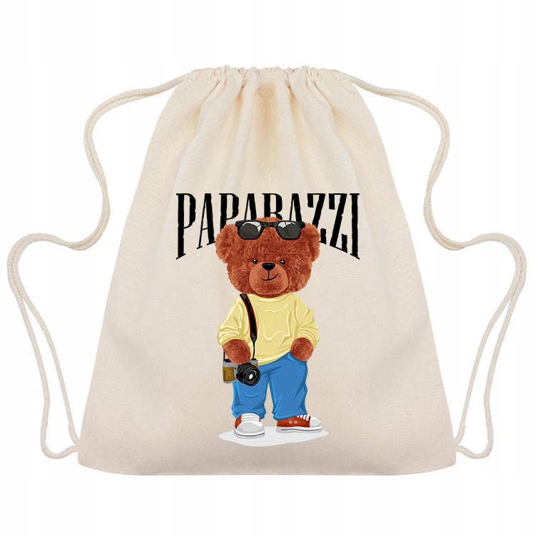 Worek Plecak Beż Na Wycieczki Eko MISIE TEDDY Wz