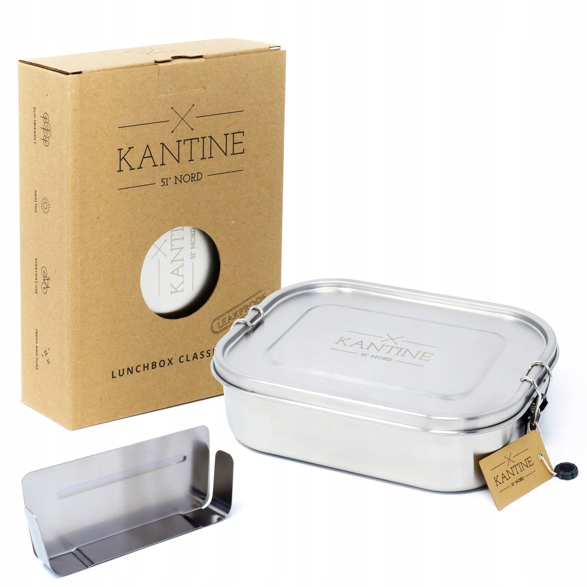 Lunchbox Ocelový Kantine 51 Nord XL 1400 Ml Bez Bpa Odolný Vzduchotěsný