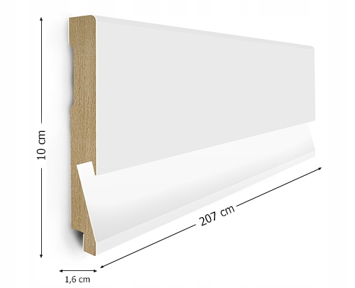 Listwa przypodłogowa MDF LED 8cm SKL8/LED Długość 100 cm