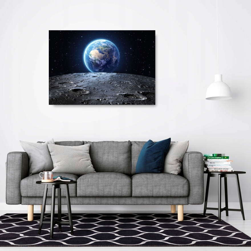 ZIEMIA KSIĘŻYC KOSMOS plakat B2 50x70cm obraz #212 Nazwa ZIEMIA KSIĘŻYC