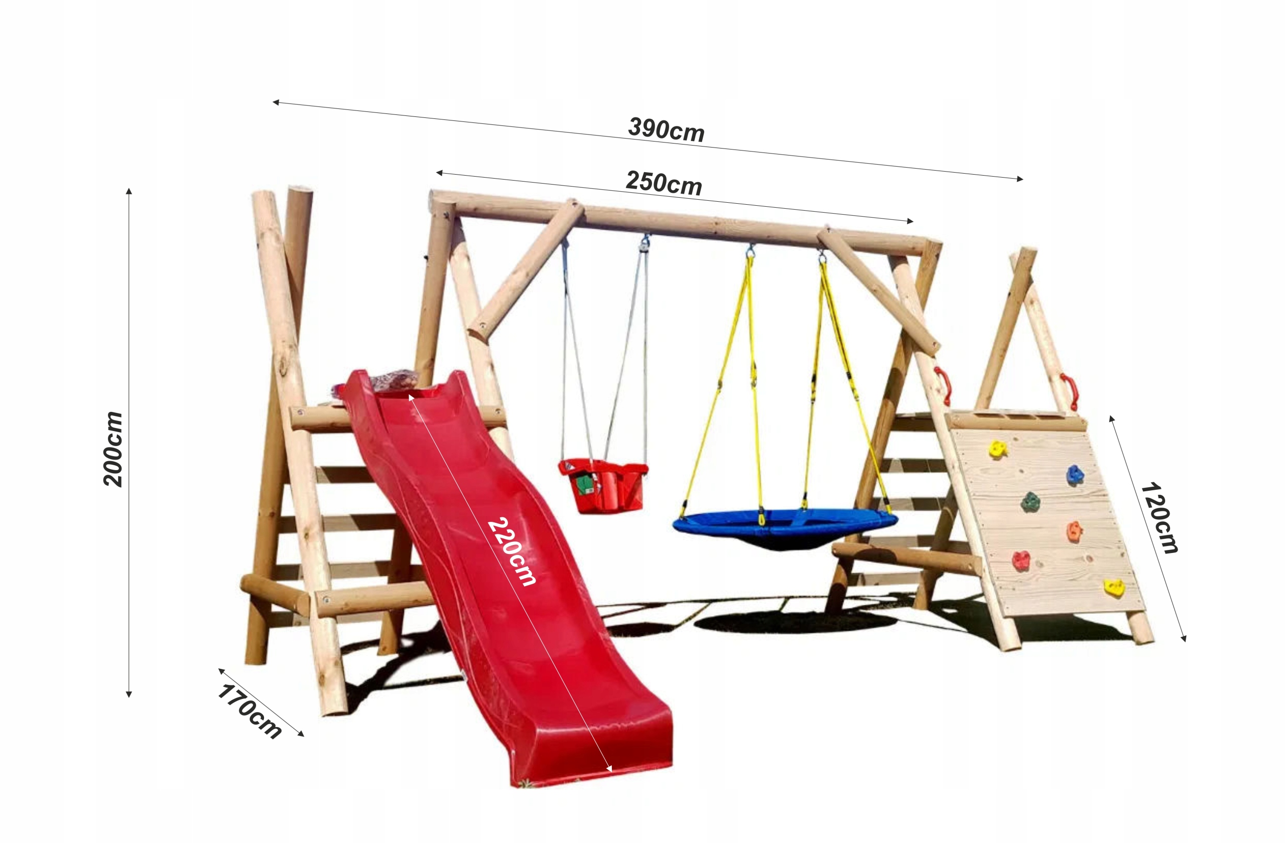 DREWNIANY PLAC ZABAW DO OGRODU HUŚTAWKA OGRODOWA SUPER-PLACE WESOŁY PLAC Rodzaj do montażu wolnostojąca