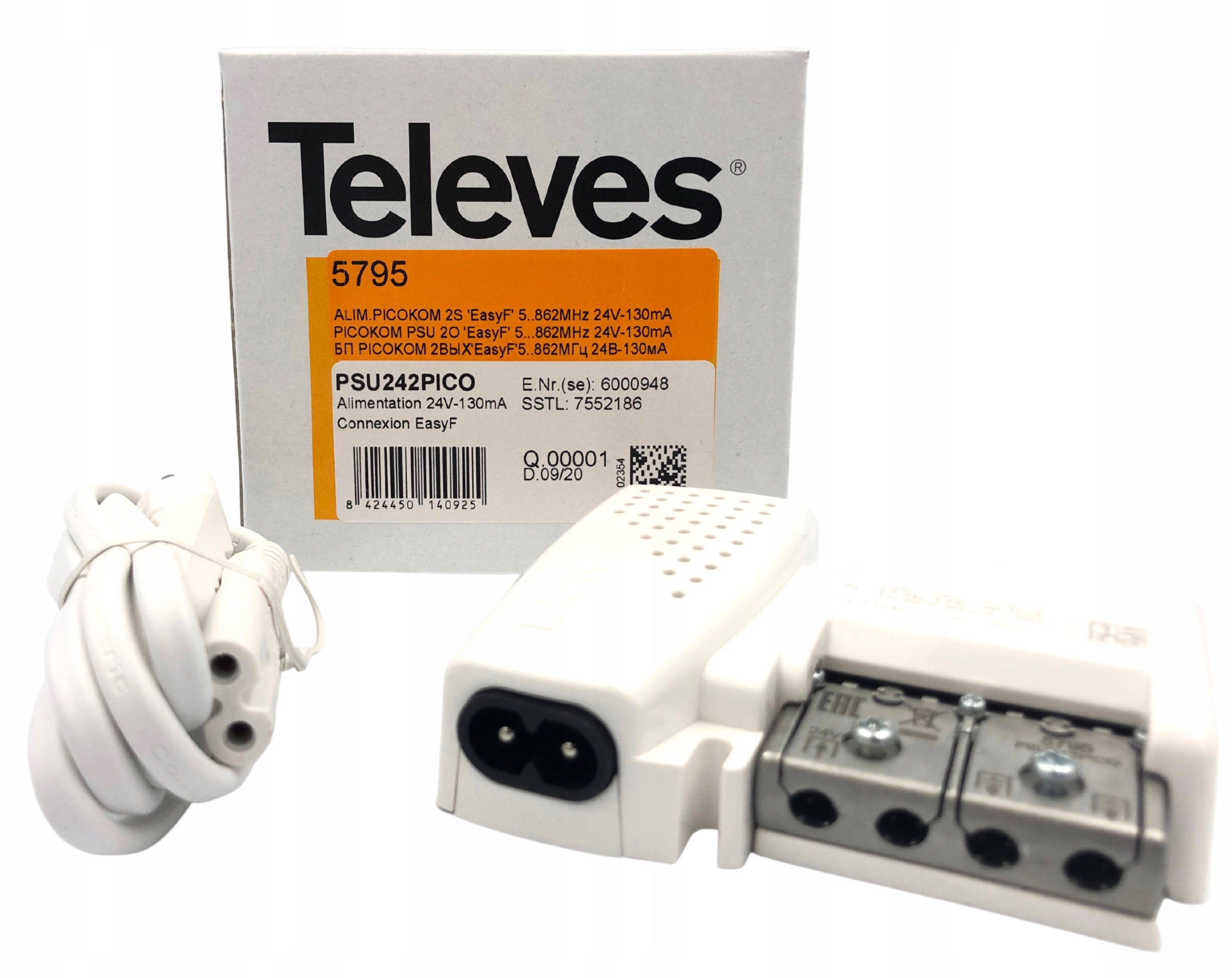 ZASILACZ WZM ANTENOWY TELEVES 5795 24V/130 mA Model 5795