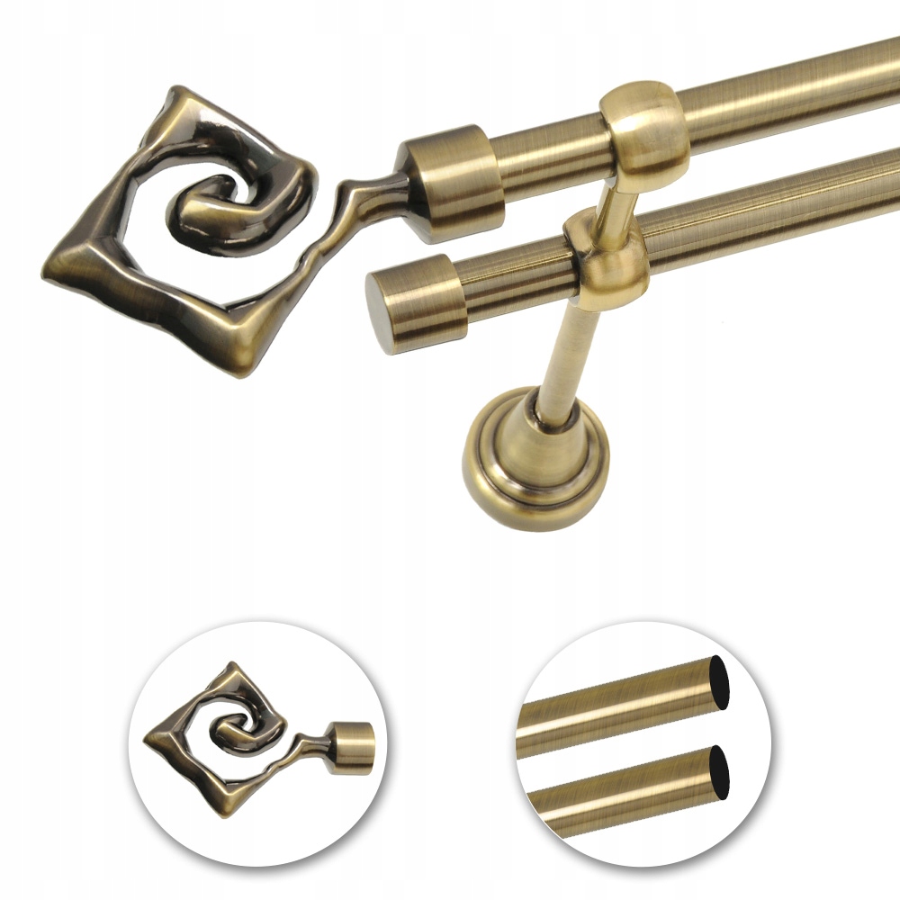 

Karnisz 300 cm na przelotki 16+16 mm Classic MID