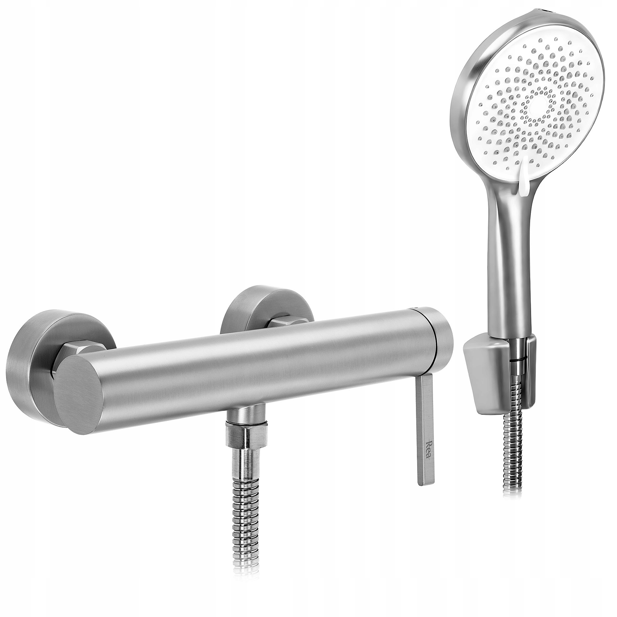 Nástěnná Sprchová Baterie Rea Rivo Nikl Kartáčovaná Se Sluchátkem