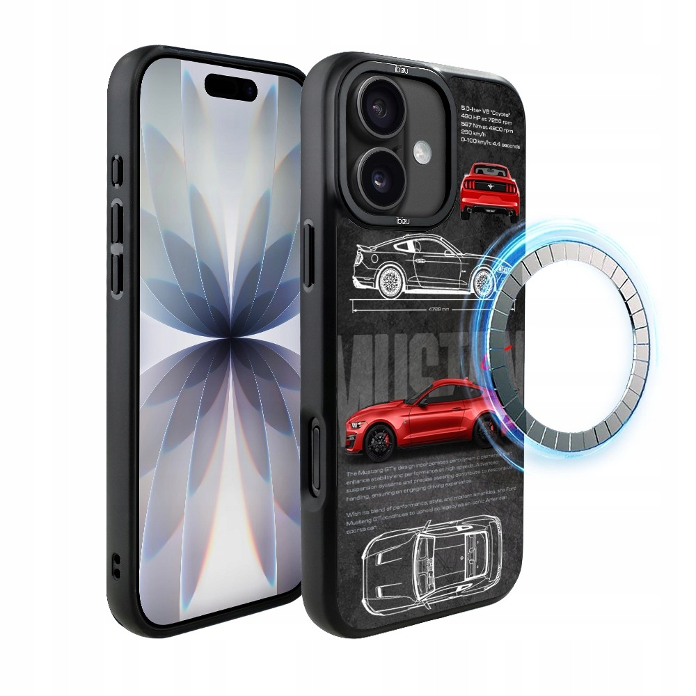 Pouzdro pro iPhone 17 Ibizu DropGuard Matt s MagSafe, TechDrive, Gt V8 „Coyote“