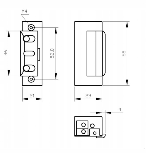 ELEKTROZACZEP DO FURTKI BRAMKI SYMETRYCZNY R4 ZAMEK ELEKTROMAGNETYCZNY Marka Elektra Plus