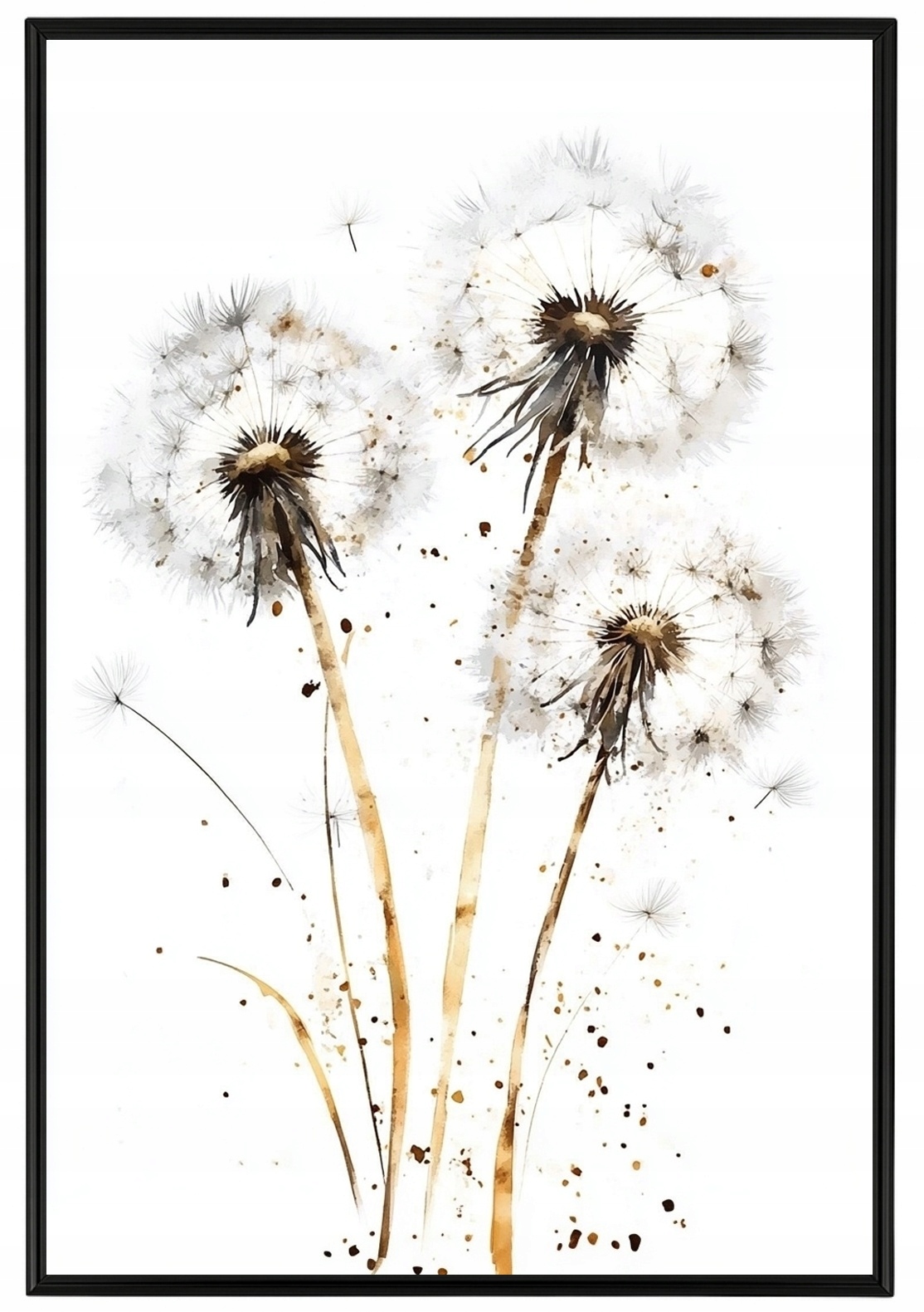 Plakát Rámeček Hliníková Grafika Příroda Květiny Dmychadla Puch Boho 62x93