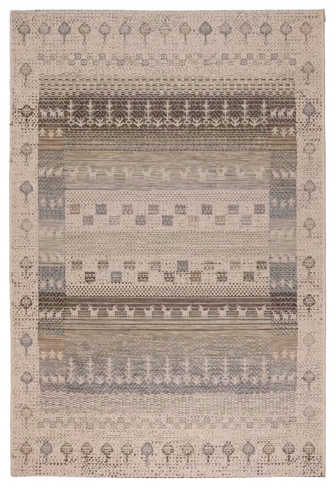 Vonkajší koberec Kemet aztécky sivý 160x230 cm