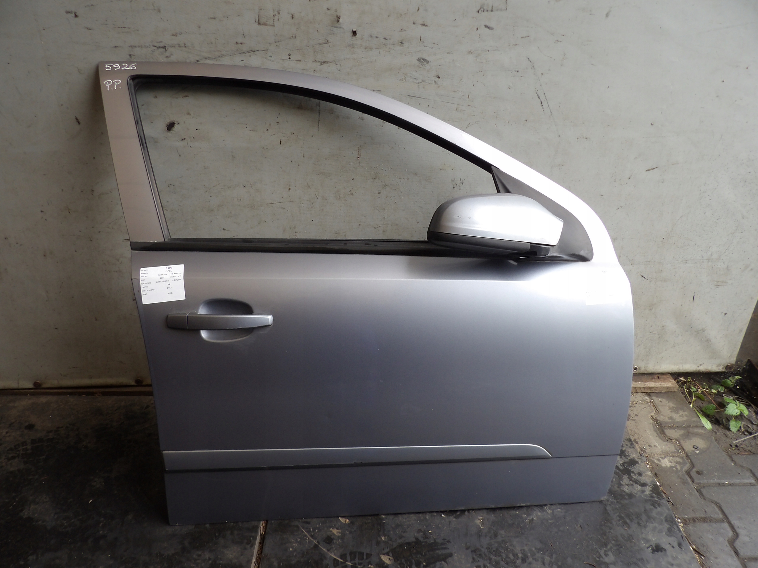 Opel Astra H door front right Z163