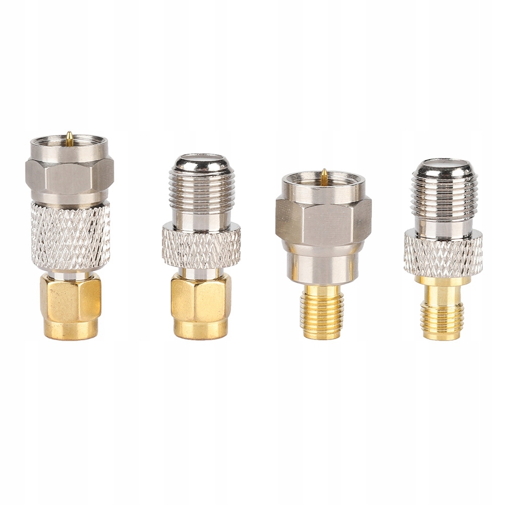 4 шт. Портативный латунный антенный разъем F n