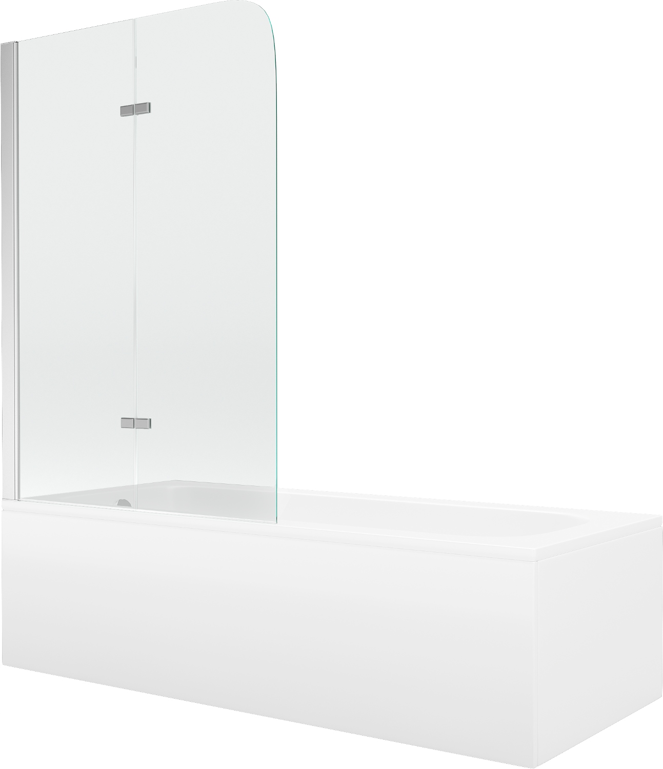 Mexen Vega obdélníková vana 170x70 cm s krytem a skleněnou zástěnou