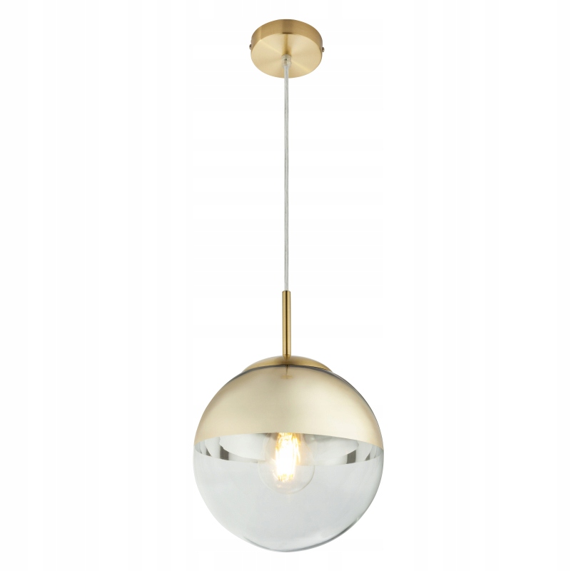 Závesná stropná lampa s guľou Varus 20 sklenená, zlatá, elegantná glamour