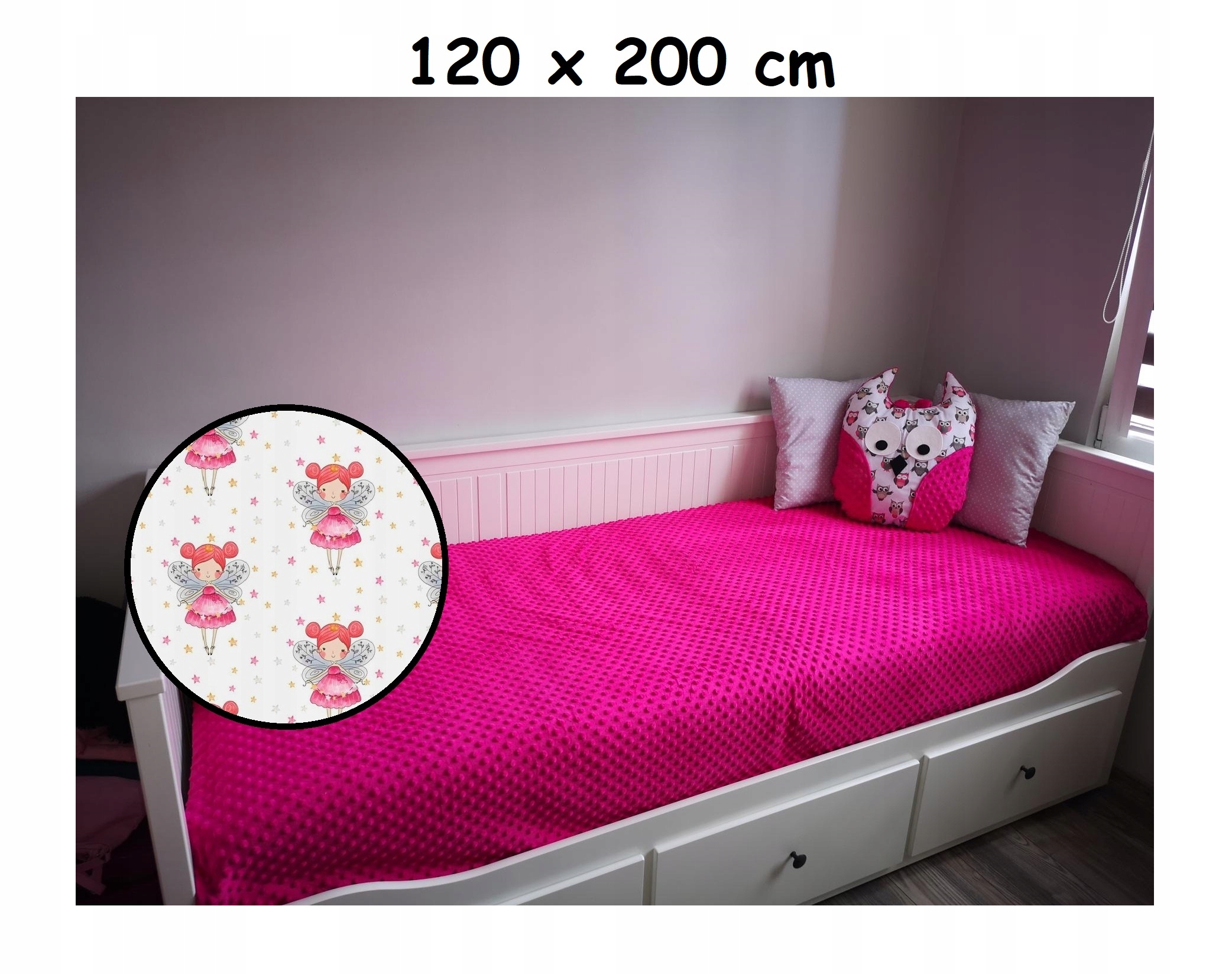 

Narzuta koc 120x200cm bawełna minky Wzory +gratis
