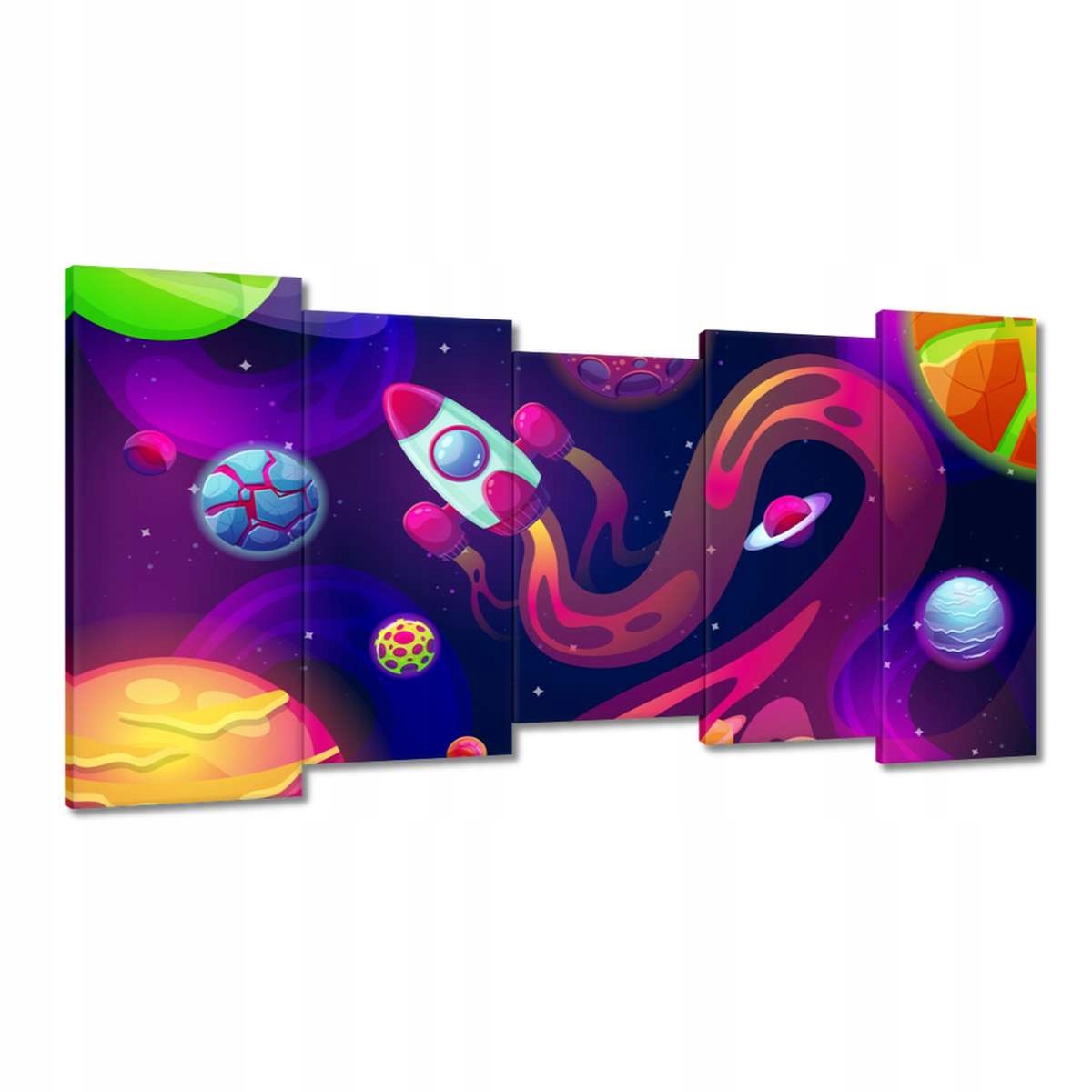 Obrazy 150x80 Vesmírná raketa letící na novou planetu