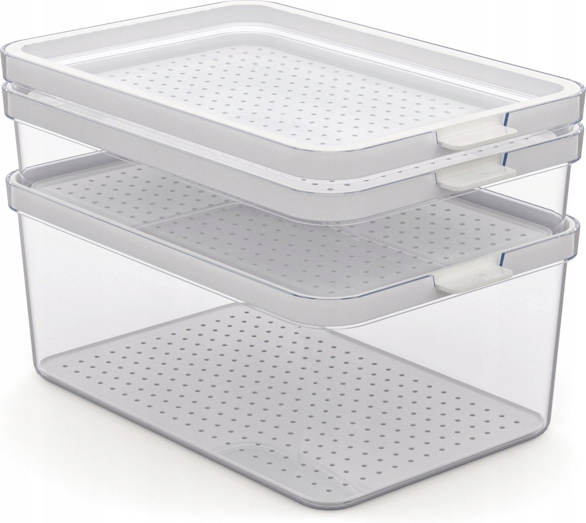 Zestaw 3x pojemnik organizer do lodówki 1,3 2,6 4,65 L Cauma Rotho