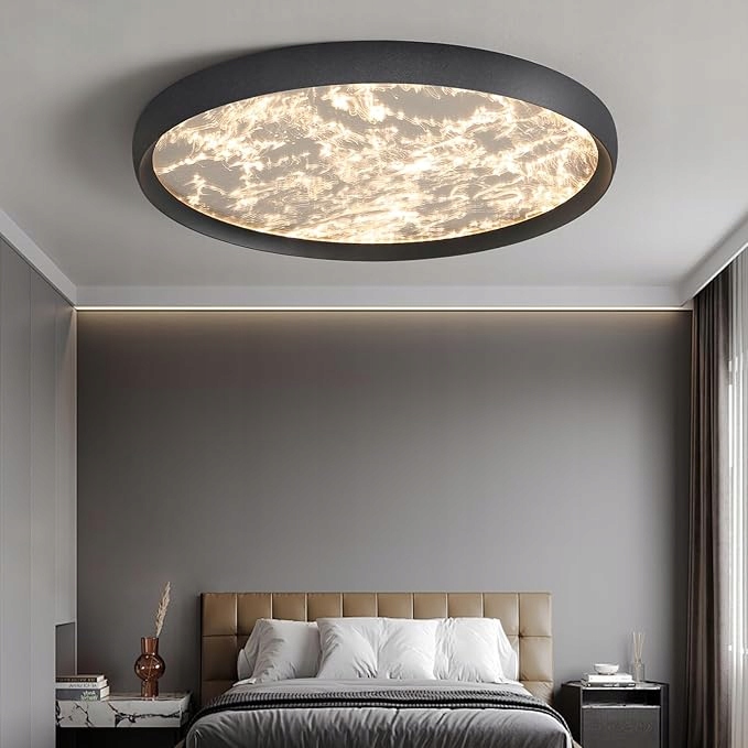 Lampa Stropná Plochá Stmievateľná 3000-6000K 40W Diaľkový Ovládač Čierna