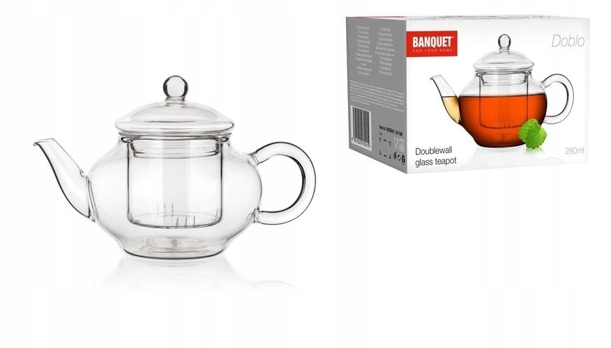 DZBANEK Z ZAPARZACZEM PODWÓJNA ŚCIANKA 280ml