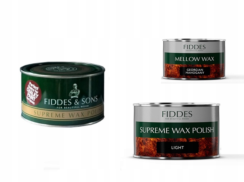 FIDDES Wosk do drewna mebli antyków SUPREME WAX RUGGER BROWN brązowy 400ml Stan opakowania oryginalne