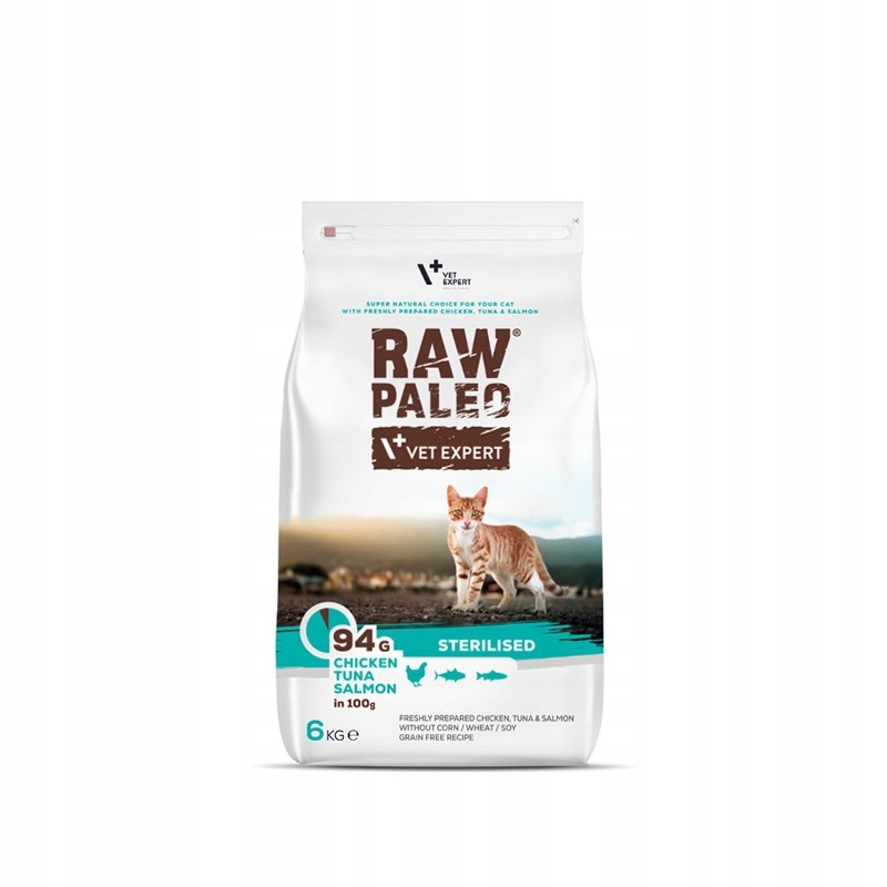 Levně Vetexpert Raw Paleo Sterilizovaná kočka 6 kg