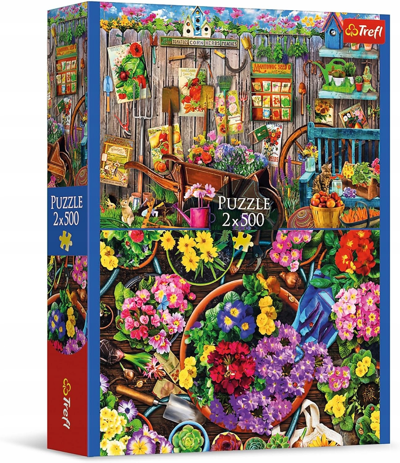 Trefl Puzzle 2x500 elementów Prace w ogrodzie 37529
