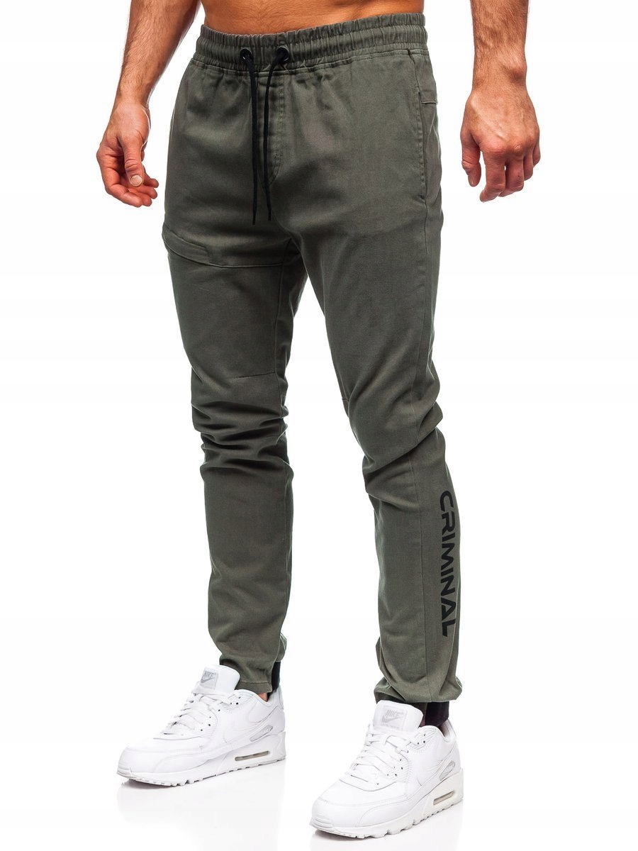 

Spodnie Męskie Joggery Zielone B11119 Rozmiar_l
