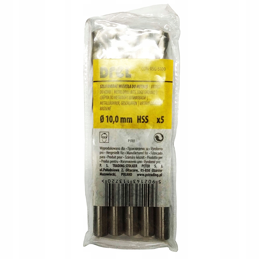 

Wiertło do metalu Drel NWKa szlifowane 11,0mm 5szt