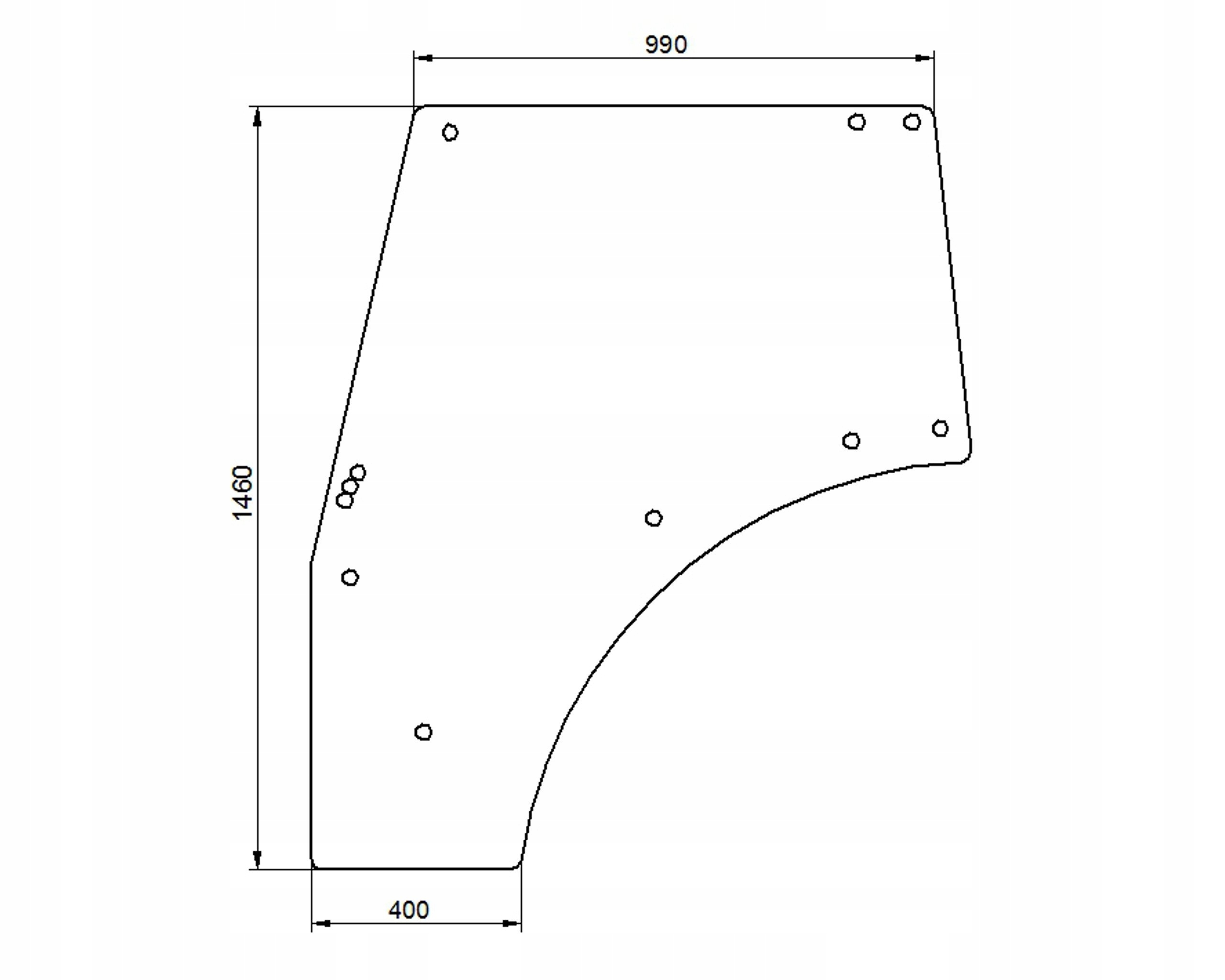 sklo Case série 2100 Pro kabina Mf dveře
