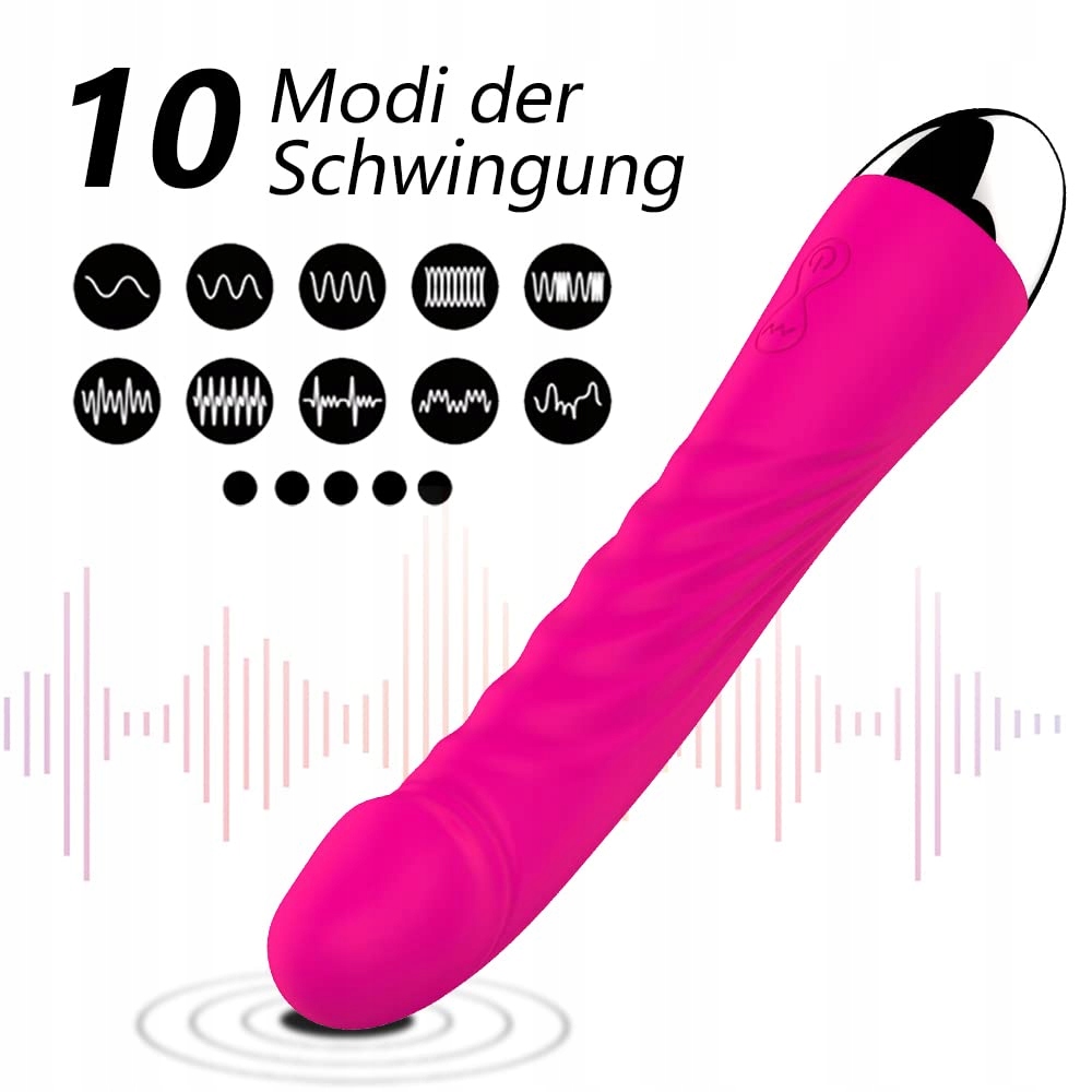 G-PUNKT Wibrator Klasyczny Realistyczny Dildo i Wibrator Analny Silikonowy — miniatura 5