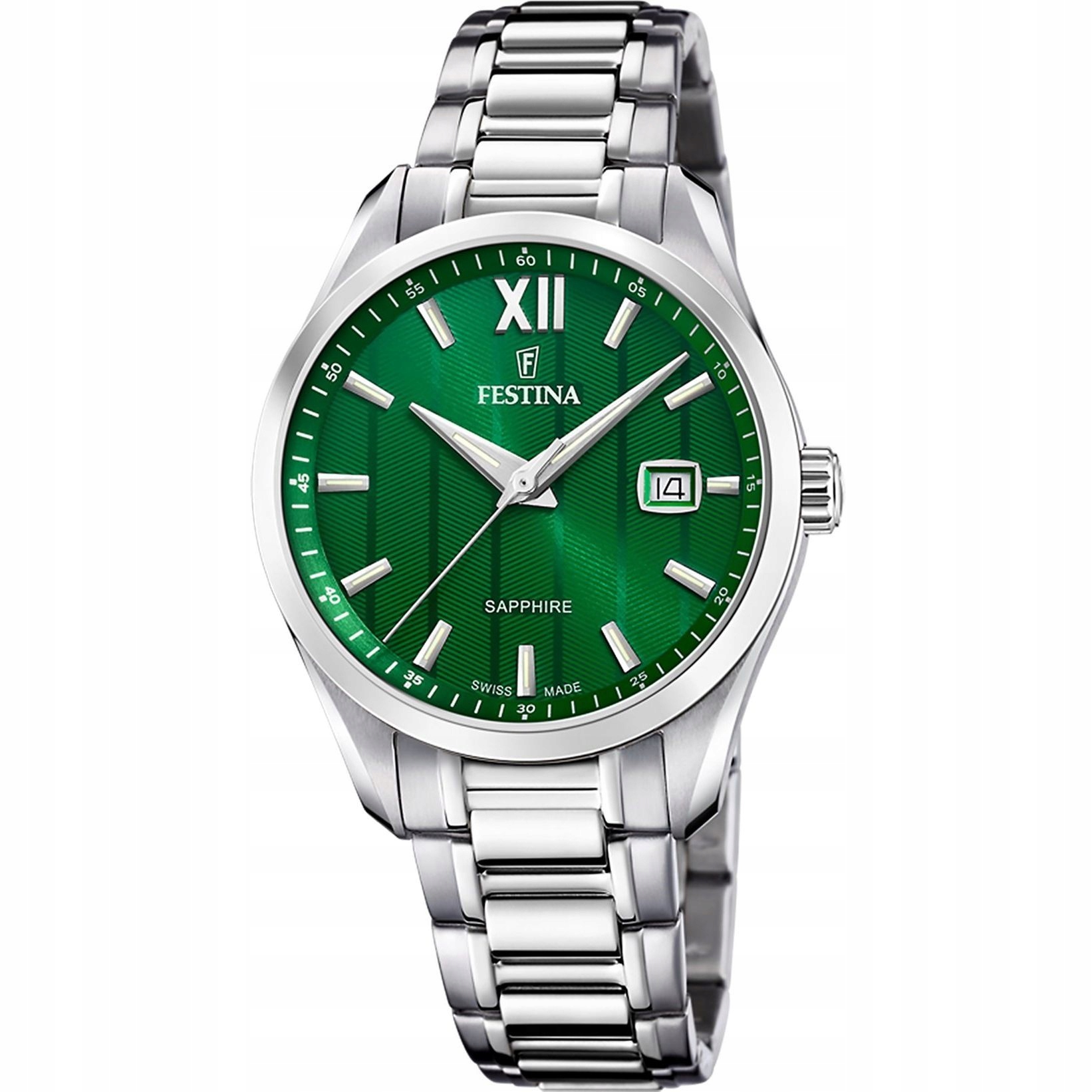Festina Swiss Made 20026/3 Hodinky se zeleným ciferníkem a safírovým sklem