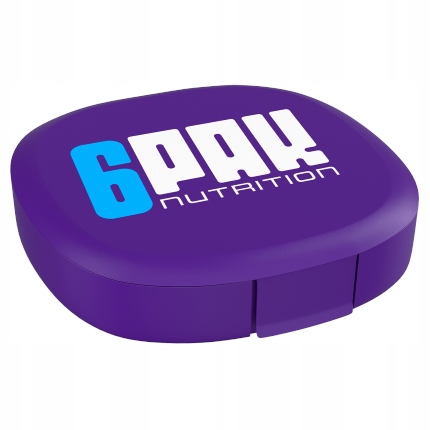 6PAK Pillbox Purple Pudełko Na Suplementy Leki Organizer Pigułki Poręczny