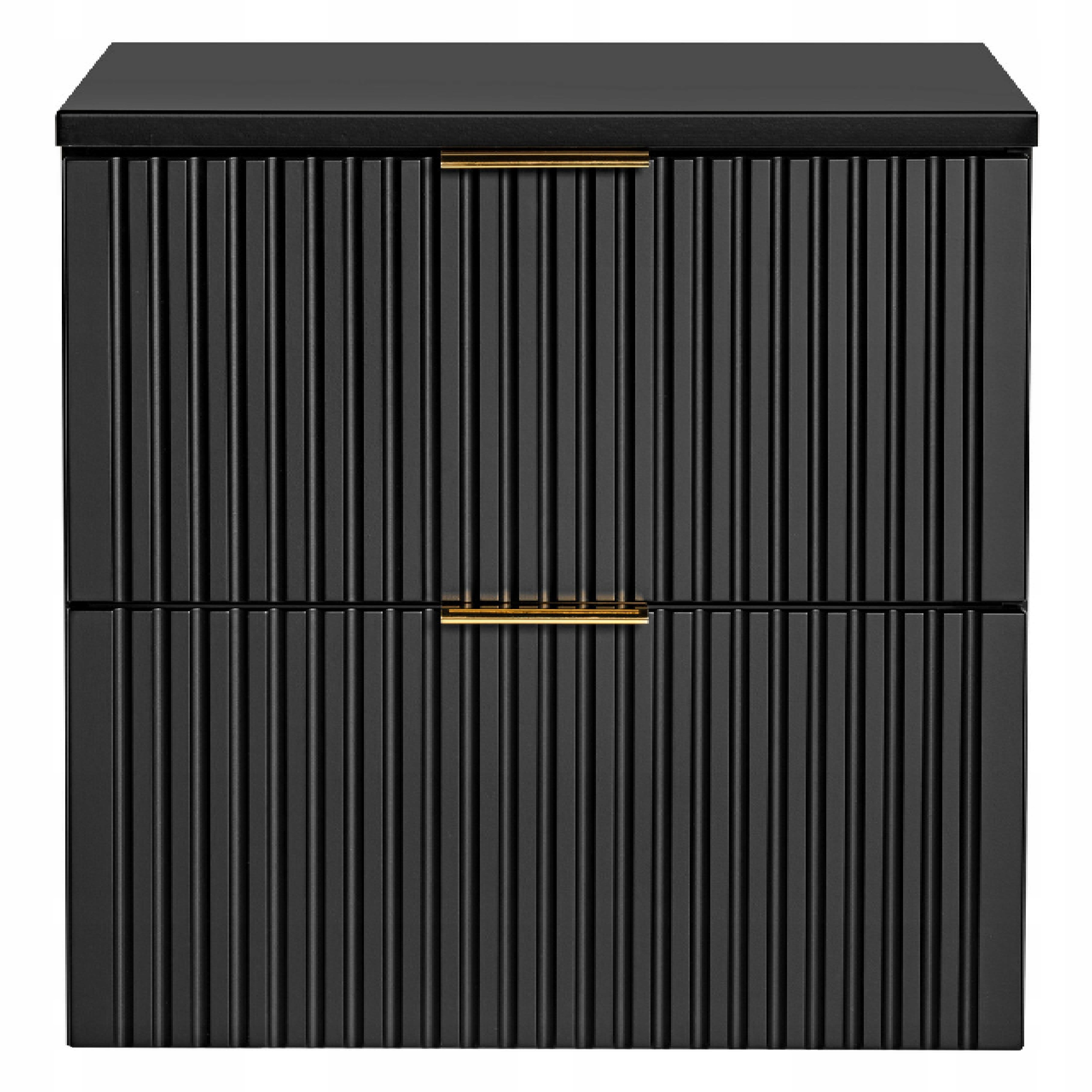 Szafka po umywalkę 60 cm z blatem ADEL BLACK 82-60 Kod producenta ZESTAW ADB B 60 CM