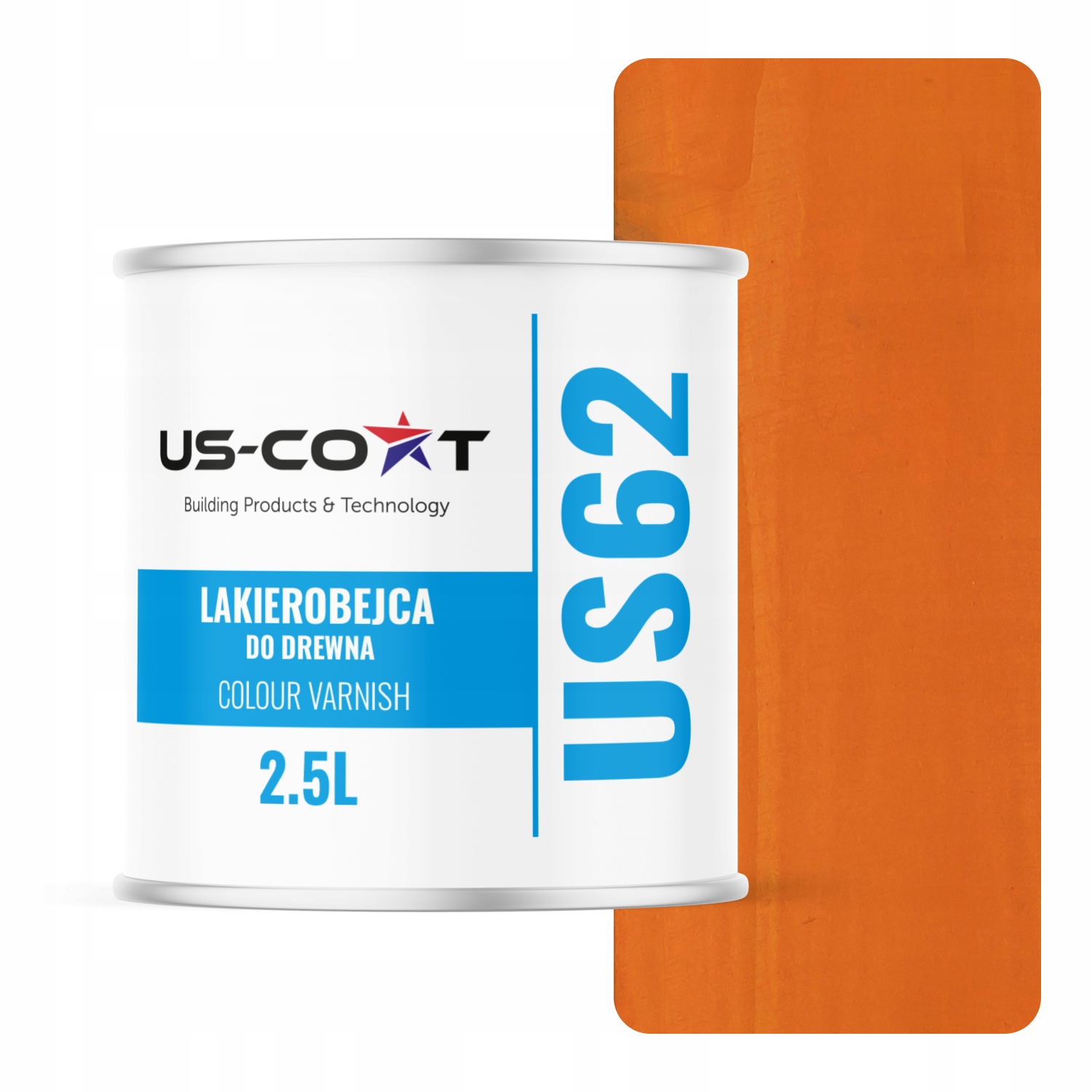Lak Na Dřevo 3V1 Lazura Barva Oranžová Polomatná 2.5 L Ochranná
