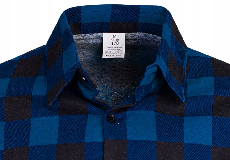 KOSZULA FLANELOWA CASUAL W KRATE MĘSKA 100% BAWEŁNA r. XXL Skład materiałowy BAWEŁNA