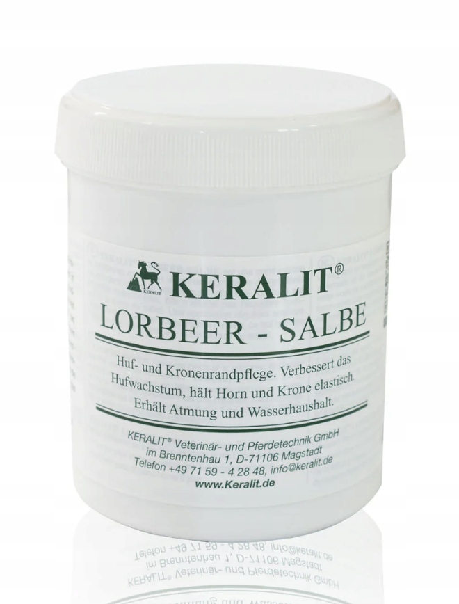 Keralit Lorbeersalbe maść nawilżająca kopyta i koronę dla koni horse 300 ml