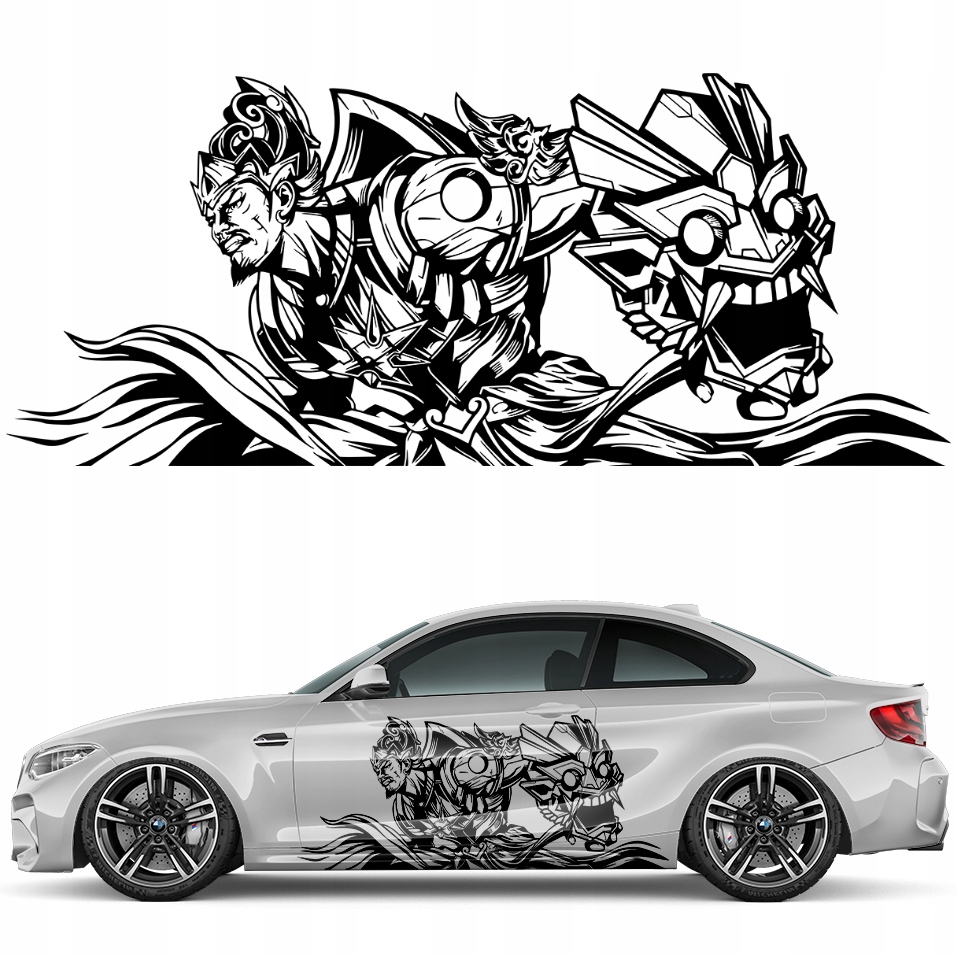 Nálepka Grafika na auto Anime Manga Bojovník Samuraj Japan 75x180