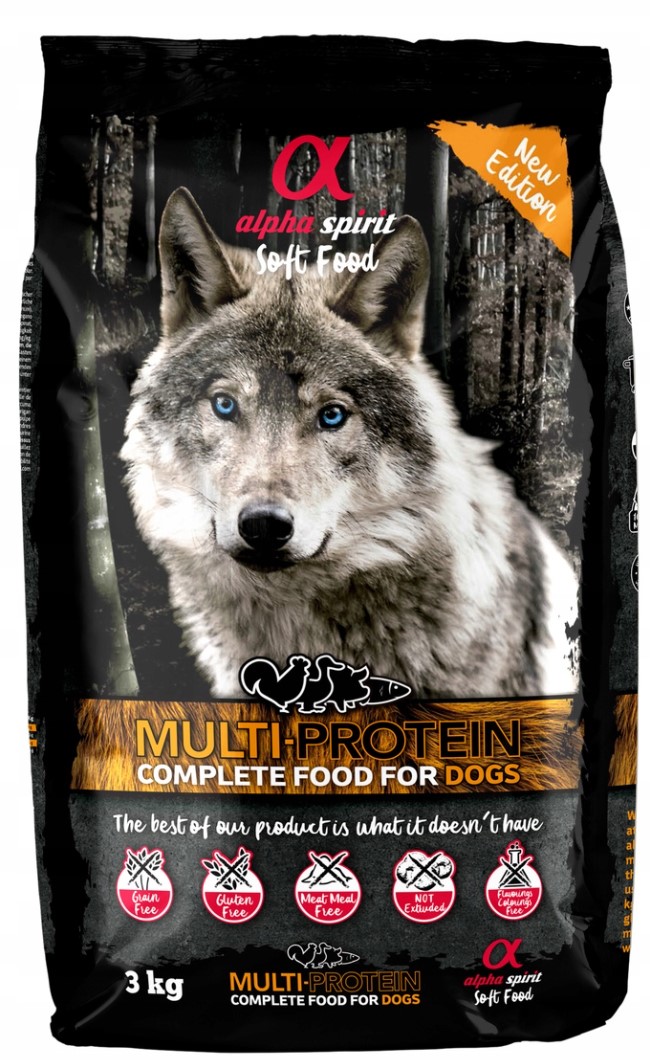 Levně Alpha Spirit Krmivo pro dospělé psy s multiproteinem 3 kg