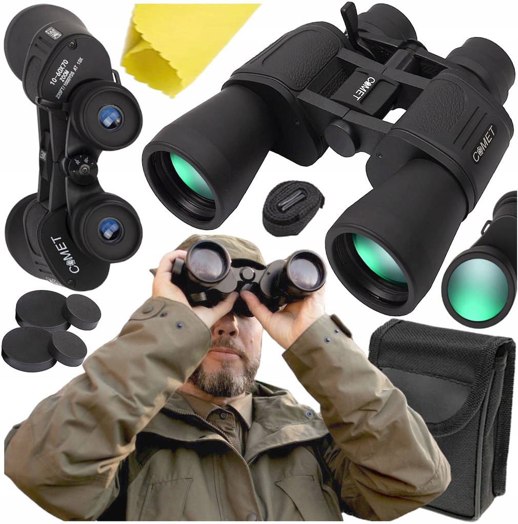 Nowoczesna Lornetka Turystyczna Myśliwska Odporna Zoom 60x70 Zasięg 7000 m