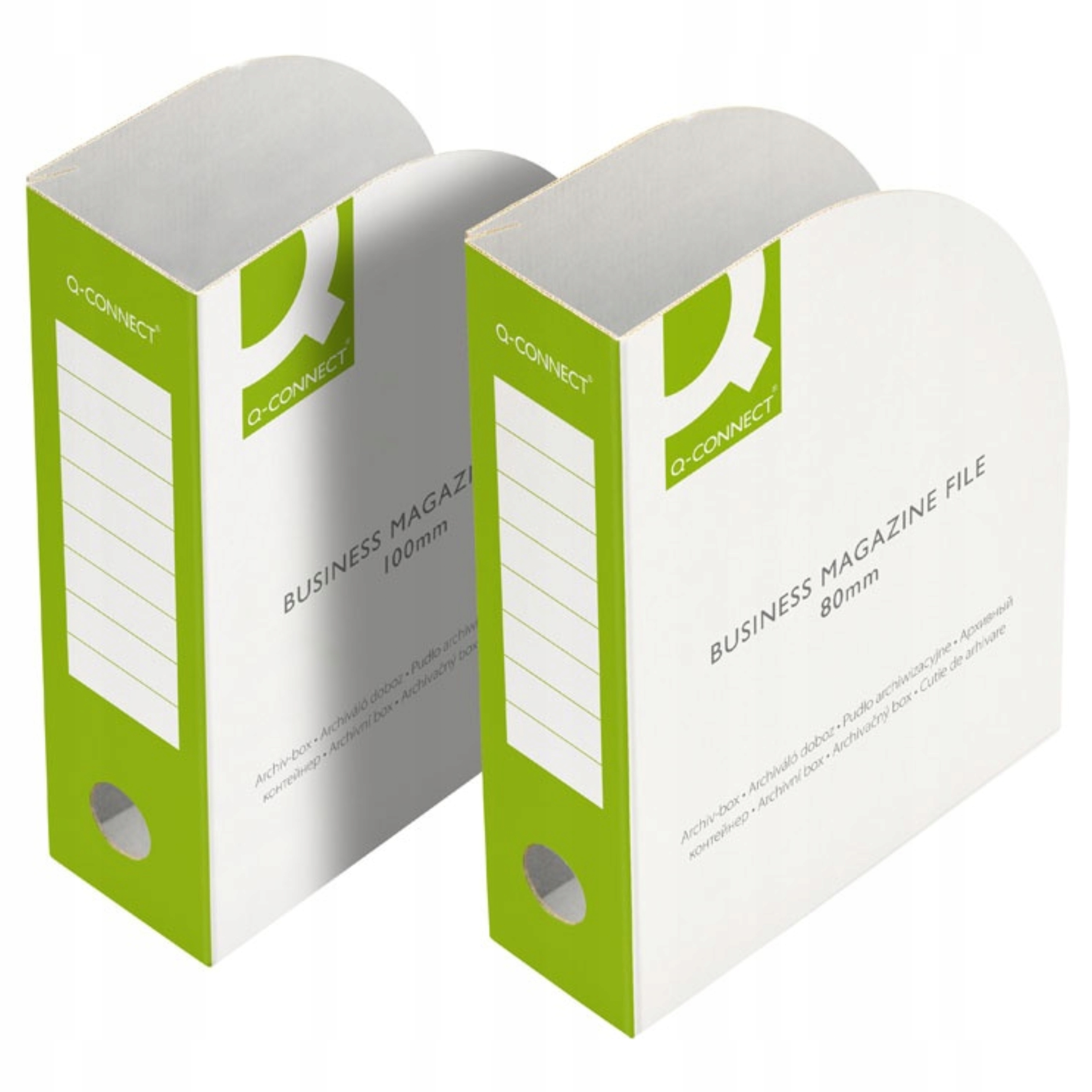 PUDŁO ARCHIWIZACYJNE karton pojemnik na segregator 100mm zielony Q-CONNECT Kolor zielony