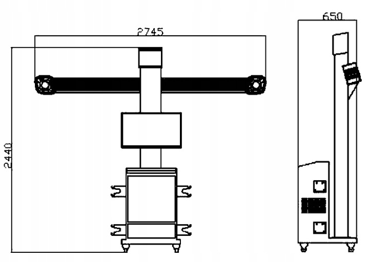 Geometria kół 3D 3EXEL T288 Ruchome kamery PL MENU Kod producenta T288
