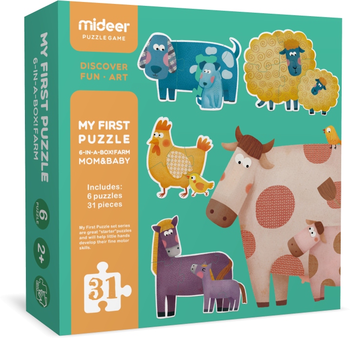 

Mideer Puzzle mama i dziecko zwierzęta 2+