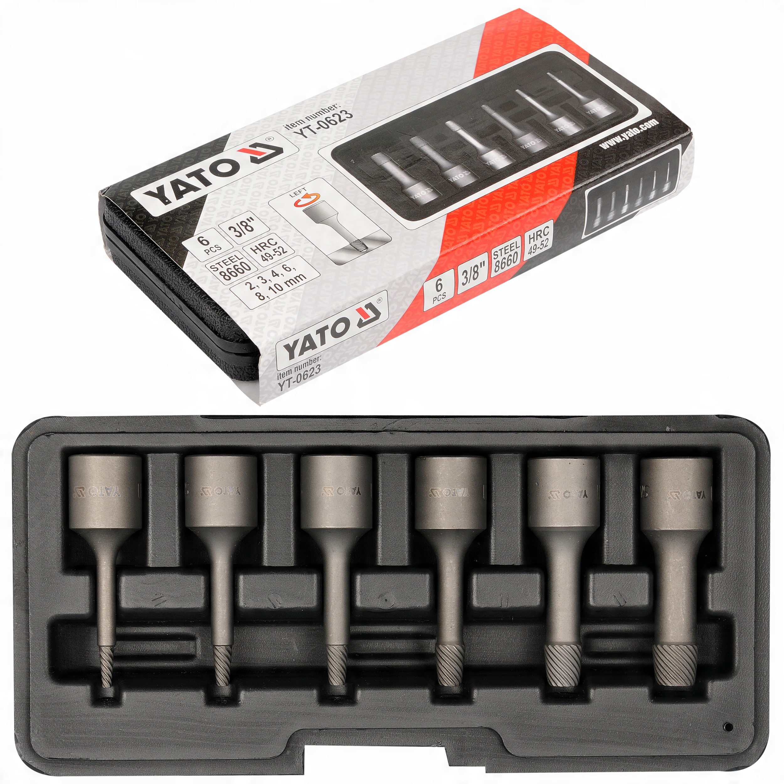 

Zestaw Wykrętaków Do Szpilek 3/8'' 6CZ Yato