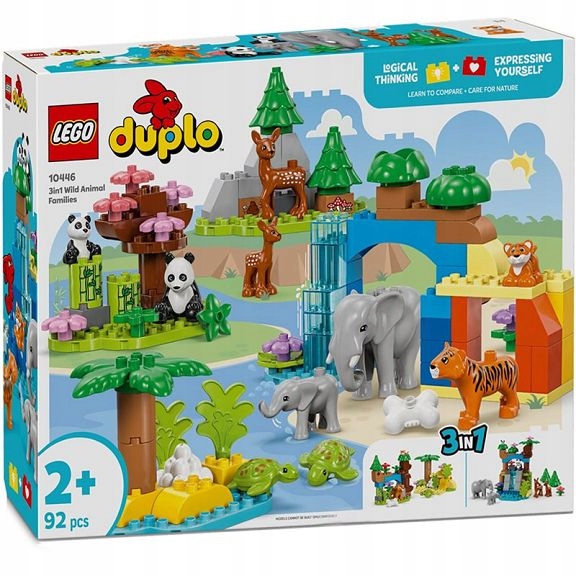 Lego Duplo Town Rodina divokých zvířat 3v1 10446
