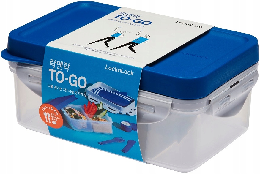 

Lunchbox obiadowy hermetyczny sztućce LocknLock 1l