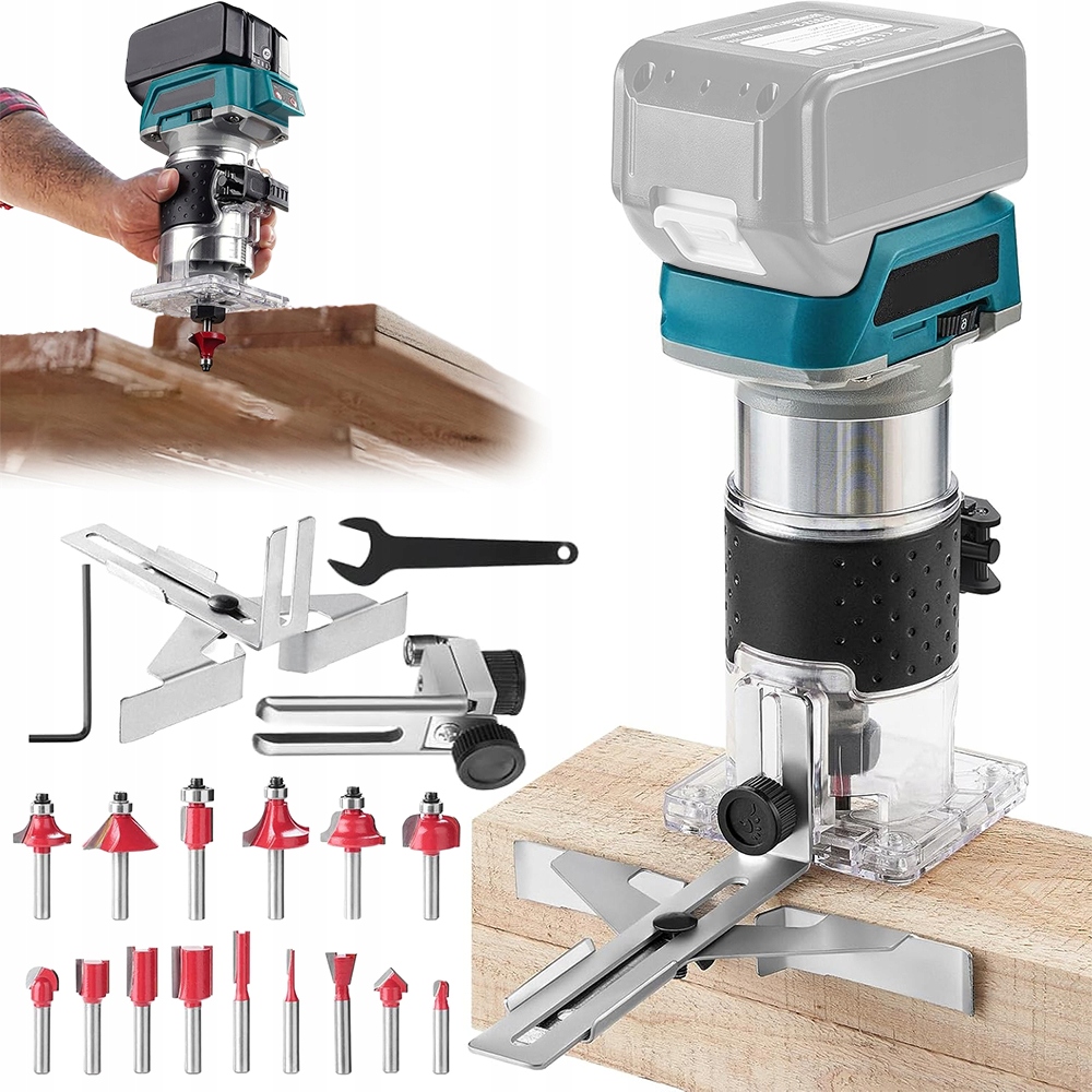 Frezarka Górnowrzecionowa Do Drewna Uniwersalna Ręczna Zestaw Frezów