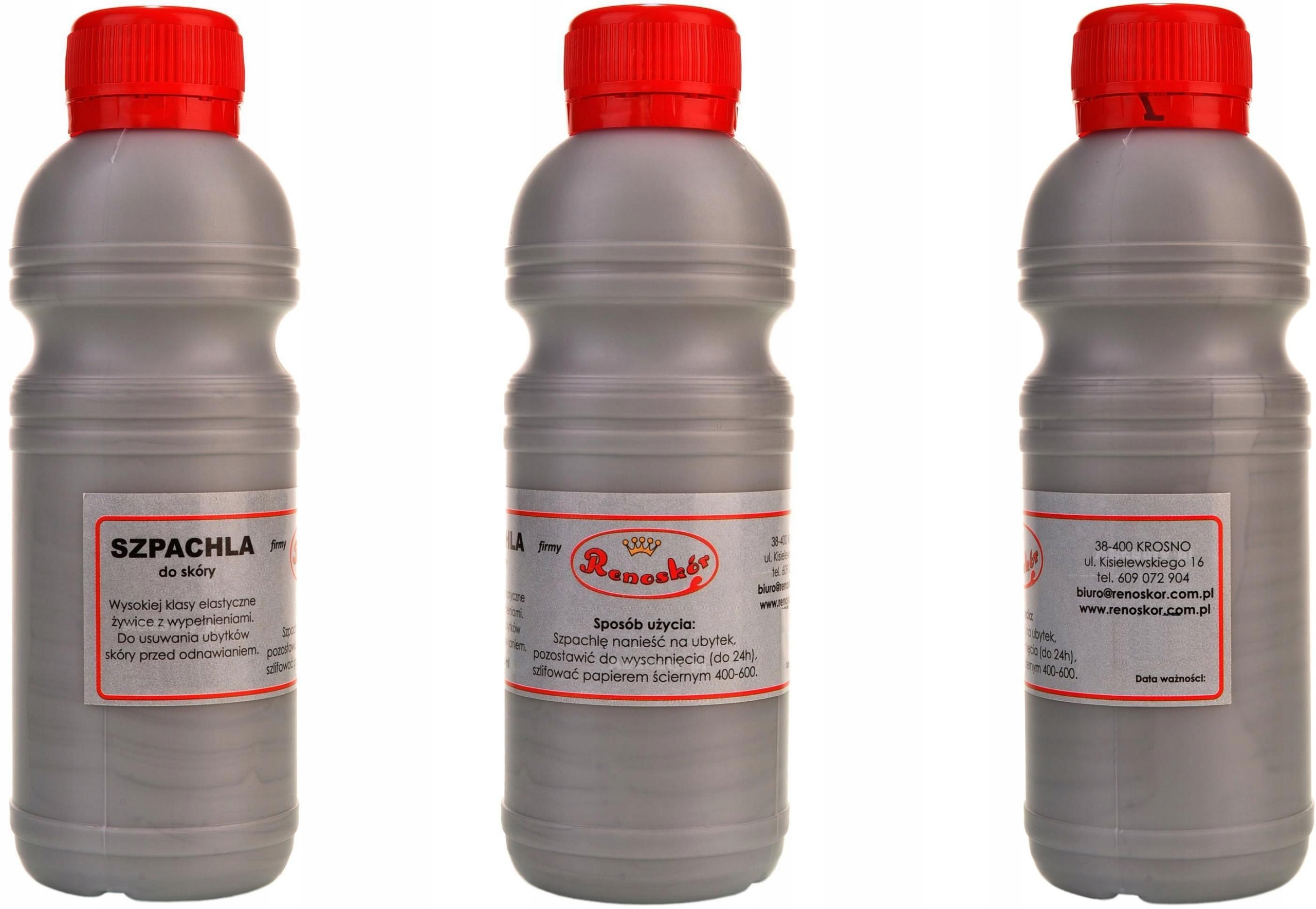 G13-07 Šedá Špachtle na opravu kůže Renoskin Tekutá Pryskyřice Kůže 450 ML